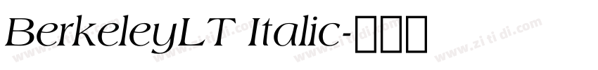 BerkeleyLT Italic字体转换